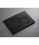 Панель змиву KOER KT-0601-05 240x160x10mm пластикова, кнопка кругла (колір чорний матовий) (KR5176) фото - 5