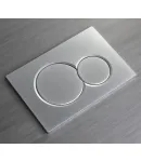 Панель змиву KOER KT-0601-14 240x160x10mm пластикова, кнопка кругла (колір сатин) (KR5177) фото - 3