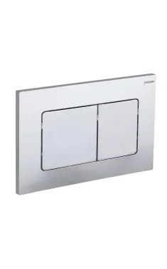 Панель змиву KOER KT-0602-01 240x160x10mm пластикова, кнопка квадратна (колір хром) (KR5178)
