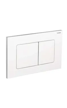 Панель змиву KOER KT-0602-03 240x160x10mm пластикова, кнопка квадратна (колір білий) (KR5180)