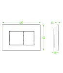 Панель змиву KOER KT-0602-03 240x160x10mm пластикова, кнопка квадратна (колір білий) (KR5180) фото - 4