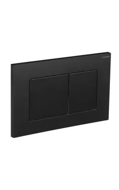 Панель змиву KOER KT-0602-05 240x160x10mm пластикова, кнопка квадратна (колір чорний матовий) (KR5181)