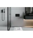 Панель змиву KOER KT-0602-05 240x160x10mm пластикова, кнопка квадратна (колір чорний матовий) (KR5181) фото - 4