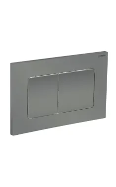 Панель змиву KOER KT-0602-07 240x160x10mm пластикова, кнопка квадратна (колір графіт) (KR5183)