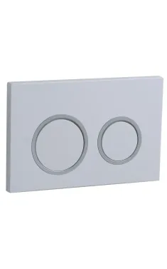 Панель змиву KOER KT-0605-03 220x140x12mm пластикова, кнопка кругла (колір білий) (KR5316)