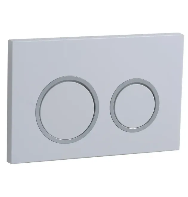 Панель змиву KOER KT-0605-03 220x140x12mm пластикова, кнопка кругла (колір білий) (KR5316) фото - 1
