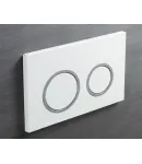 Панель змиву KOER KT-0605-03 220x140x12mm пластикова, кнопка кругла (колір білий) (KR5316) фото - 2