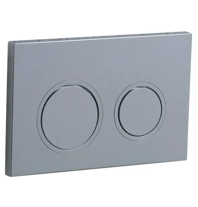 Панель змиву KOER KT-0605-01 220x140x12mm пластикова, кнопка кругла (колір хром) (KR5317) фото - 1