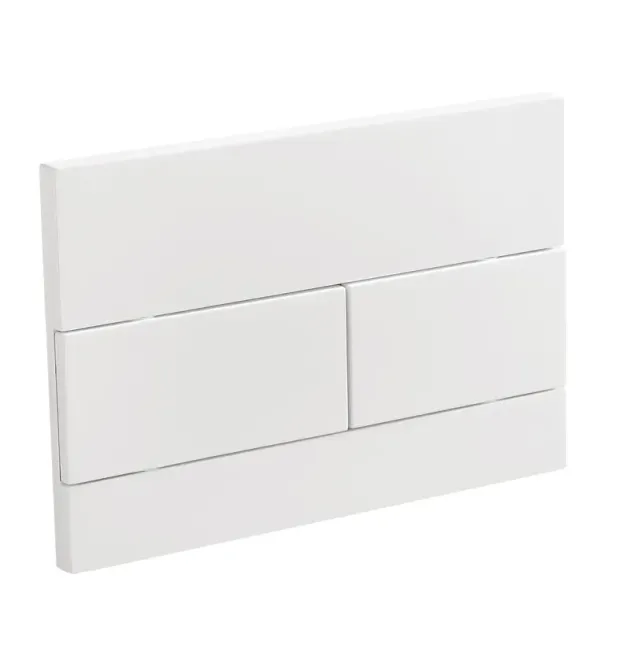 Панель змиву KOER KT-0603-03 240x160x10mm пластикова, кнопка лінійна (колір білий) (KR5318) фото - 1