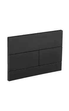 Панель змиву KOER KT-0603-05 240x160x10mm пластикова, кнопка лінійна (колір чорний матовий) (KR5320)