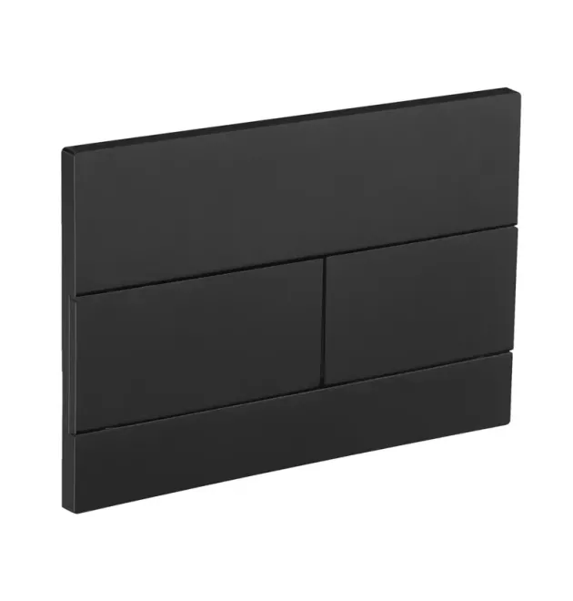 Панель змиву KOER KT-0603-05 240x160x10mm пластикова, кнопка лінійна (колір чорний матовий) (KR5320) фото - 1