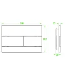 Панель змиву KOER KT-0603-05 240x160x10mm пластикова, кнопка лінійна (колір чорний матовий) (KR5320) фото - 2