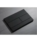 Панель змиву KOER KT-0603-05 240x160x10mm пластикова, кнопка лінійна (колір чорний матовий) (KR5320) фото - 3