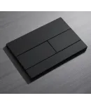Панель змиву KOER KT-0603-05 240x160x10mm пластикова, кнопка лінійна (колір чорний матовий) (KR5320) фото - 4