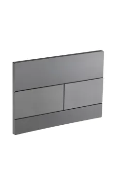Панель змиву KOER KT-0603-07 240x160x10mm пластикова, кнопка лінійна (колір графіт) (KR5321)