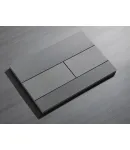 Панель змиву KOER KT-0603-07 240x160x10mm пластикова, кнопка лінійна (колір графіт) (KR5321) фото - 3