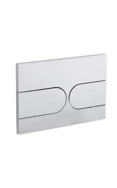 Панель змиву KOER KT-0604-01 240x160x10mm пластикова, кнопка закруглена (колір хром) (KR5323)