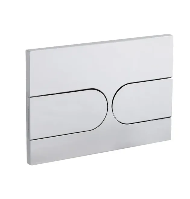 Панель змиву KOER KT-0604-01 240x160x10mm пластикова, кнопка закруглена (колір хром) (KR5323) фото - 1