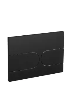 Панель змиву KOER KT-0604-05 240x160x10mm пластикова, кнопка закруглена (колір чорний матовий) (KR5324)