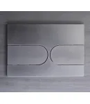 Панель змиву KOER KT-0604-07 240x160x10mm пластикова, кнопка закруглена (колір графіт) (KR5325) фото - 2