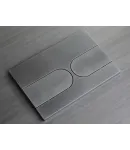 Панель змиву KOER KT-0604-07 240x160x10mm пластикова, кнопка закруглена (колір графіт) (KR5325) фото - 3
