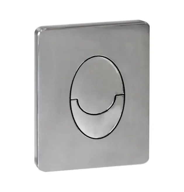 Панель змиву KOER KT-0606-01 157x198x3mm пластикова, кнопка закруглена (колір хром) (KR5342) фото - 1