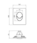 Панель змиву KOER KT-0606-01 157x198x3mm пластикова, кнопка закруглена (колір хром) (KR5342) фото - 4