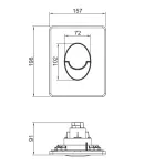 Інсталяція для підвісного унітазу KOER KT-0503-01 500x126x1150mm з панеллю змиву KT-0606-01 хром (KR5347) фото - 5