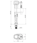 Арматура наповнювальна KOER KT-0103-1/2″ з НИЖНІМ підведенням та латунним різьбленням 1/2″ (KR5608) фото - 3