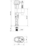 Арматура наповнювальна KOER KT-0103-3/8″ з НИЖНІМ підведенням та латунним різьбленням 3/8″ (KR5609) фото - 3