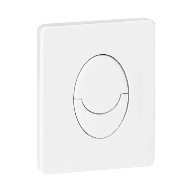 Панель змиву KOER KT-0606-03 157x198x3mm пластикова, кнопка закруглена (колір білий) (KR5713) фото - 1