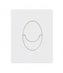 Панель змиву KOER KT-0606-03 157x198x3mm пластикова, кнопка закруглена (колір білий) (KR5713) фото - 2