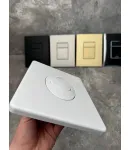 Панель змиву KOER KT-0606-03 157x198x3mm пластикова, кнопка закруглена (колір білий) (KR5713) фото - 8