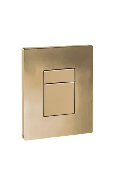 Панель змиву KOER KT-0607-12 157x198x3mm пластикова, кнопка квадратна (колір матове золото) (KR5715)