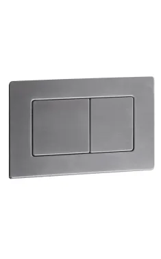 Панель змиву KOER KT-0612-07 240x160x10mm з нержавіючої сталі, кнопка квадратна (колір графіт) (KR6122)
