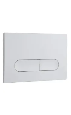 Панель змиву KOER KT-0608-03 240x160x10mm пластикова, кнопка закруглена (колір білий) (KR6123)