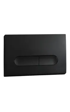 Панель змиву KOER KT-0608-05 240x160x10mm пластикова, кнопка закруглена (колір чорний матовий) (KR6125)
