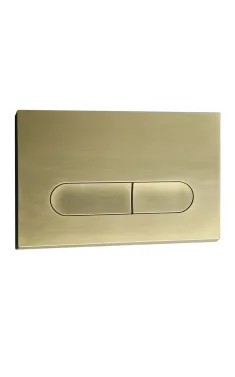 Панель змиву KOER KT-0608-12 240x160x10mm пластикова, кнопка закруглена (колір матове золото) (KR6126)