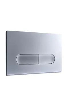 Панель змиву KOER KT-0608-14 240x160x10mm пластикова, кнопка закруглена (колір сатин) (KR6127)