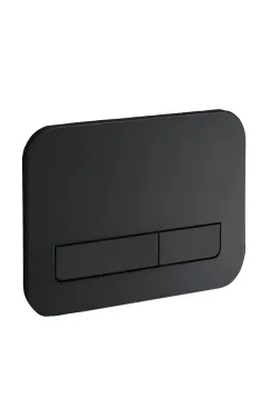 Панель змиву KOER KT-0609-05 240x160x7mm пластикова, кнопка лінійна (колір чорний матовий) (KR6131)