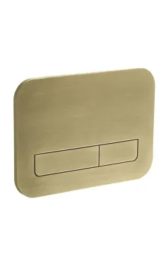 Панель змиву KOER KT-0609-12 240x160x7mm пластикова, кнопка лінійна (колір матове золото) (KR6132)