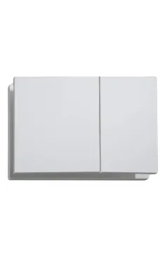 Панель змиву KOER KT-0610-03 240x160x32mm пластикова, кнопка квадратна (колір білий) (KR6134)
