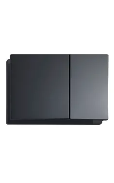 Панель змиву KOER KT-0610-05 240x160x32mm пластикова, кнопка квадратна (колір чорний матовий) (KR6136)