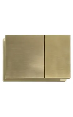 Панель змиву KOER KT-0610-12 240x160x32mm пластикова, кнопка квадратна (колір матове золото) (KR6137)