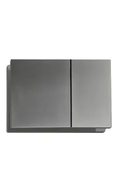 Панель змиву KOER KT-0610-07 240x160x32mm пластикова, кнопка квадратна (колір графіт) (KR6138)