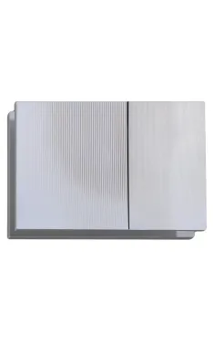Панель змиву KOER KT-0610-STR-01 240x160x32mm пластикова, кнопка квадратна (колір хром з лінійною структурою) (KR6147)