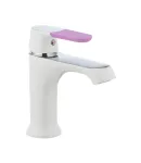 Смеситель для умывальника MIXXUS PREMIUM TIGER 001 NUT WHITE, белый глянцевый — фото 2