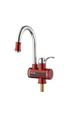 Водонагрівач 3 kW проточний MIXXUS Electra 240-E RED з індик. темп., RESET, на мийку (колір червоний) (MI2748)