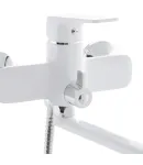 Настенный однорычажный смеситель для ванны MIXXUS OREGON 006 EURO WHITE, белый матовый — фото 3
