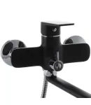 Настенный однорычажный смеситель для ванны MIXXUS OREGON 006 EURO BLACK, черный матовый — фото 2